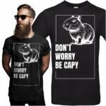 KAPIBARA DON'T WORRY BE CAPY- koszulka z nadrukiem - obrazek 2