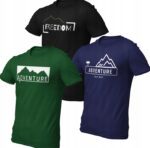 T-shirt 3szt ZESTAW Koszulka męska wakacje 100% BAWEŁNA 3pak W GÓRY | S