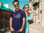 T-shirt 3szt ZESTAW Koszulka męska wakacje 100% BAWEŁNA 3pak W GÓRY | S - obrazek 6