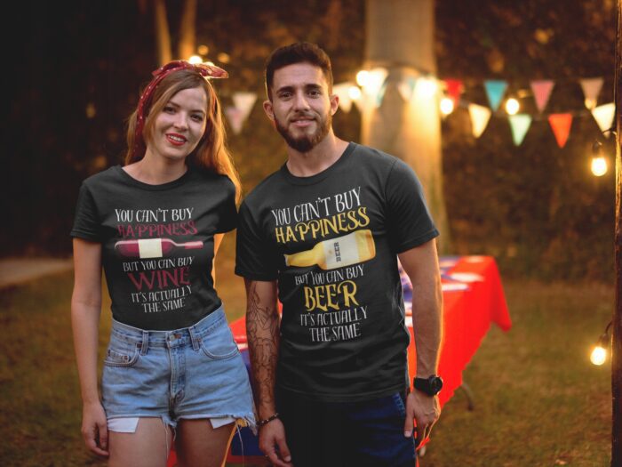 HAPPINESS BEER piwo- koszulka z nadrukiem - obrazek 4