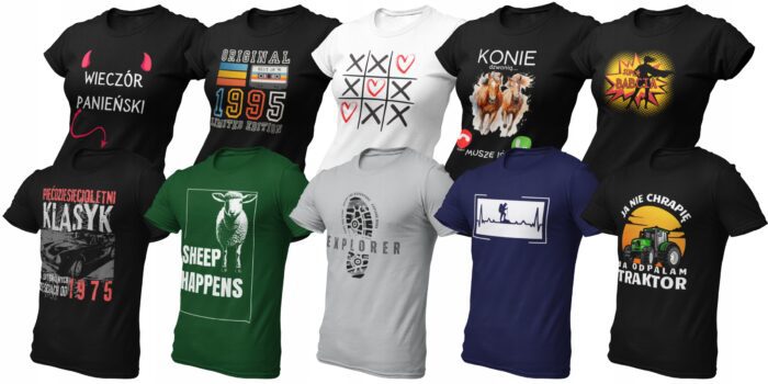 T-shirt 3szt ZESTAW Koszulka męska wakacje 100% BAWEŁNA 3pak W GÓRY | S - obrazek 9
