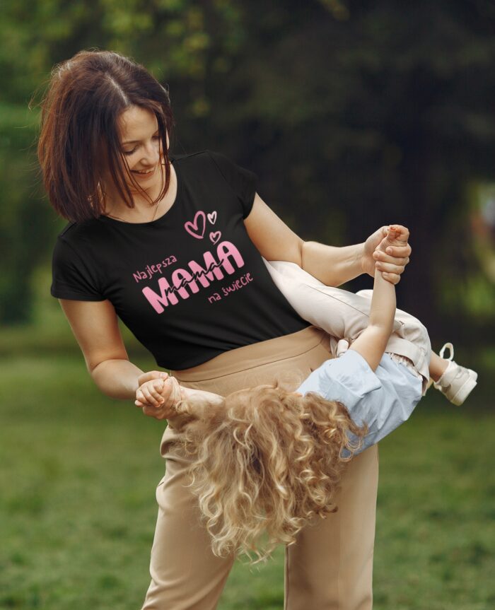 NAJLEPSZA MAMA NA ŚWIECIE- koszulka z nadrukiem - obrazek 3