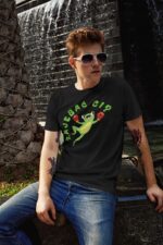 Koszulka T-SHIRT NA PREZENT z śmiesznym nadrukiem ŻAJEBAĆ CI? CZARNA - obrazek 3