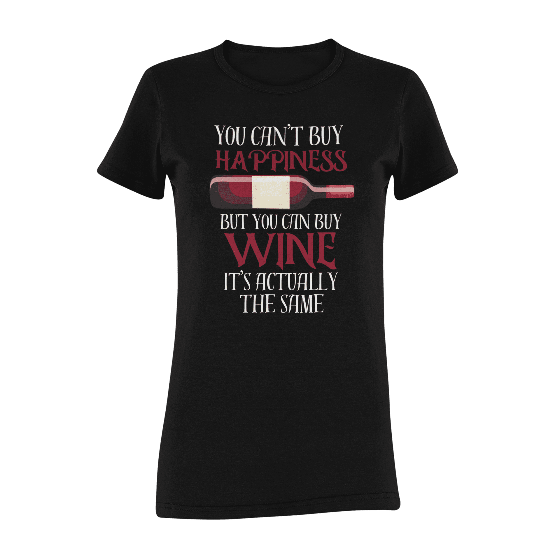 ghosted-mockup-featuring-a-long-women-s-t-shirt-42396-r-el2 (39) HAPPINESS WINE wino- koszulka z nadrukiem - obrazek 1