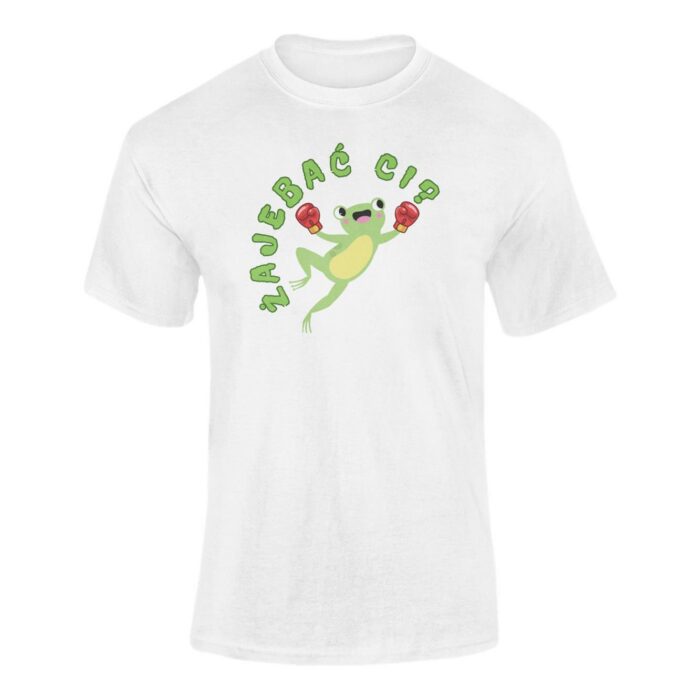 Koszulka T-SHIRT NA PREZENT z śmiesznym nadrukiem ŻAJEBAĆ CI? CZARNA - obrazek 6