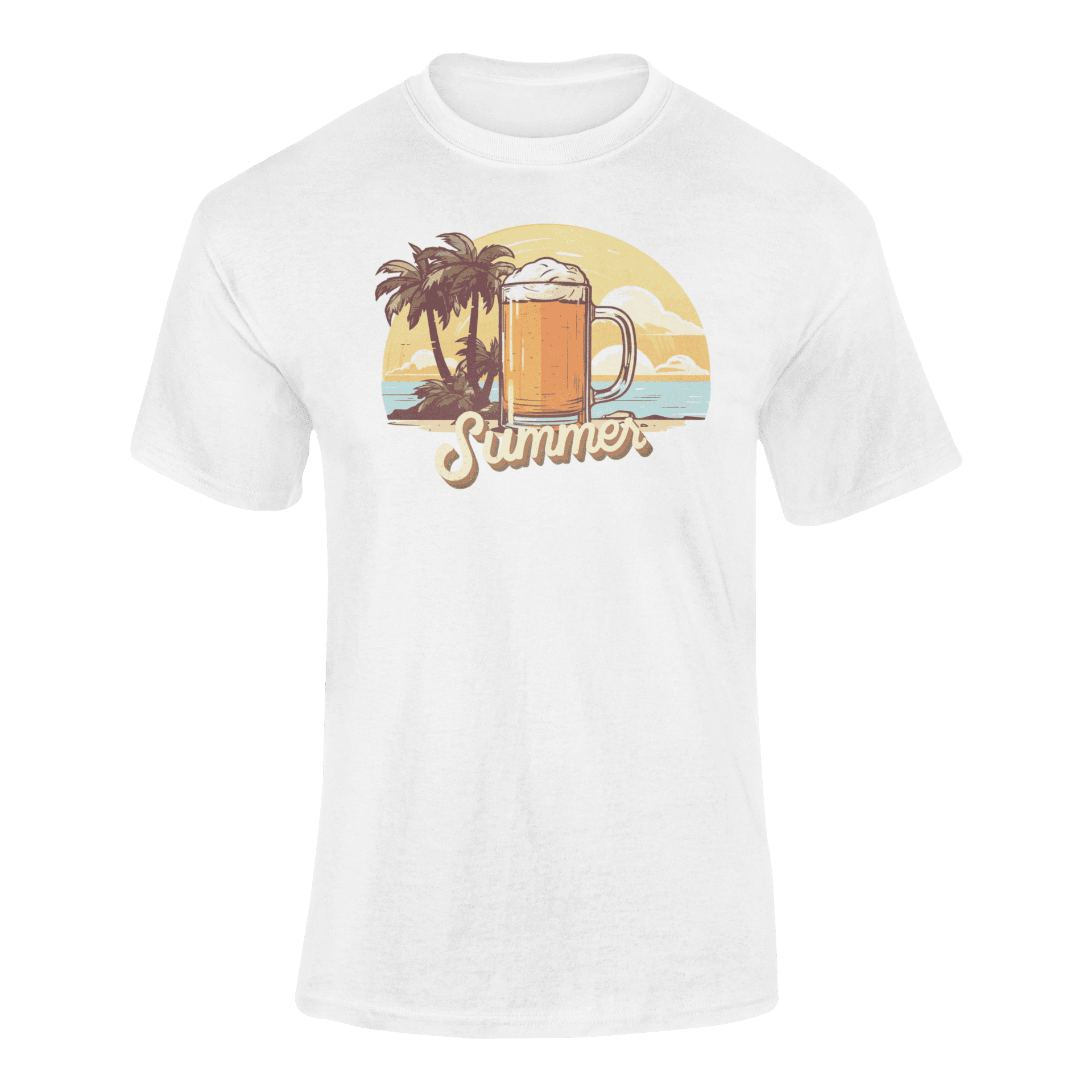 mockup-of-a-ghosted-t-shirt-against-a-customizable-background-41343-r-el2 (75) SUMMER BEER PIWO- koszulka z nadrukiem - obrazek 1