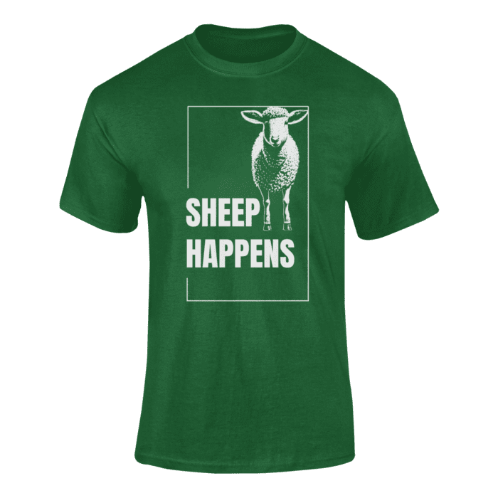 SHEEP HAPPENS- koszulka z nadrukiem - obrazek 5