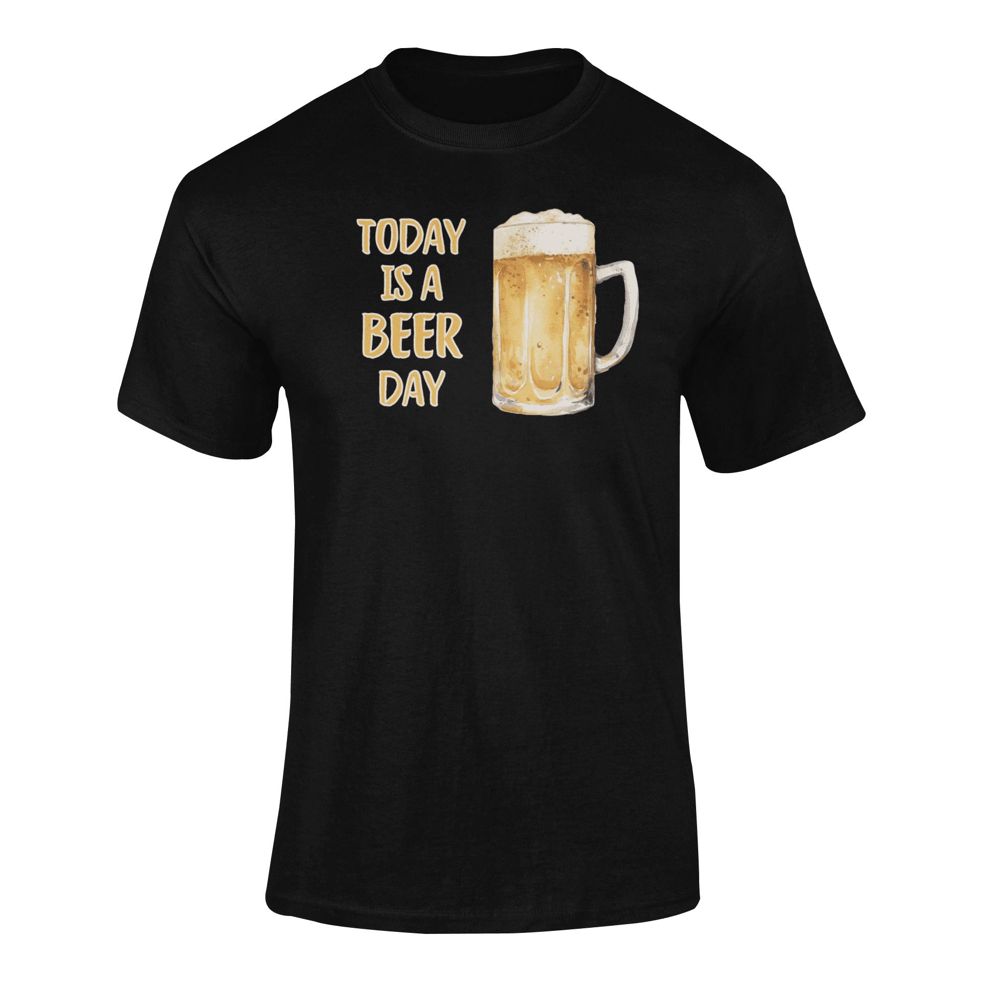 mockup-of-a-ghosted-t-shirt-against-a-customizable-background-41343-r-el2 (92) TODAY IS A BEER DAY- koszulka z nadrukiem - obrazek 1