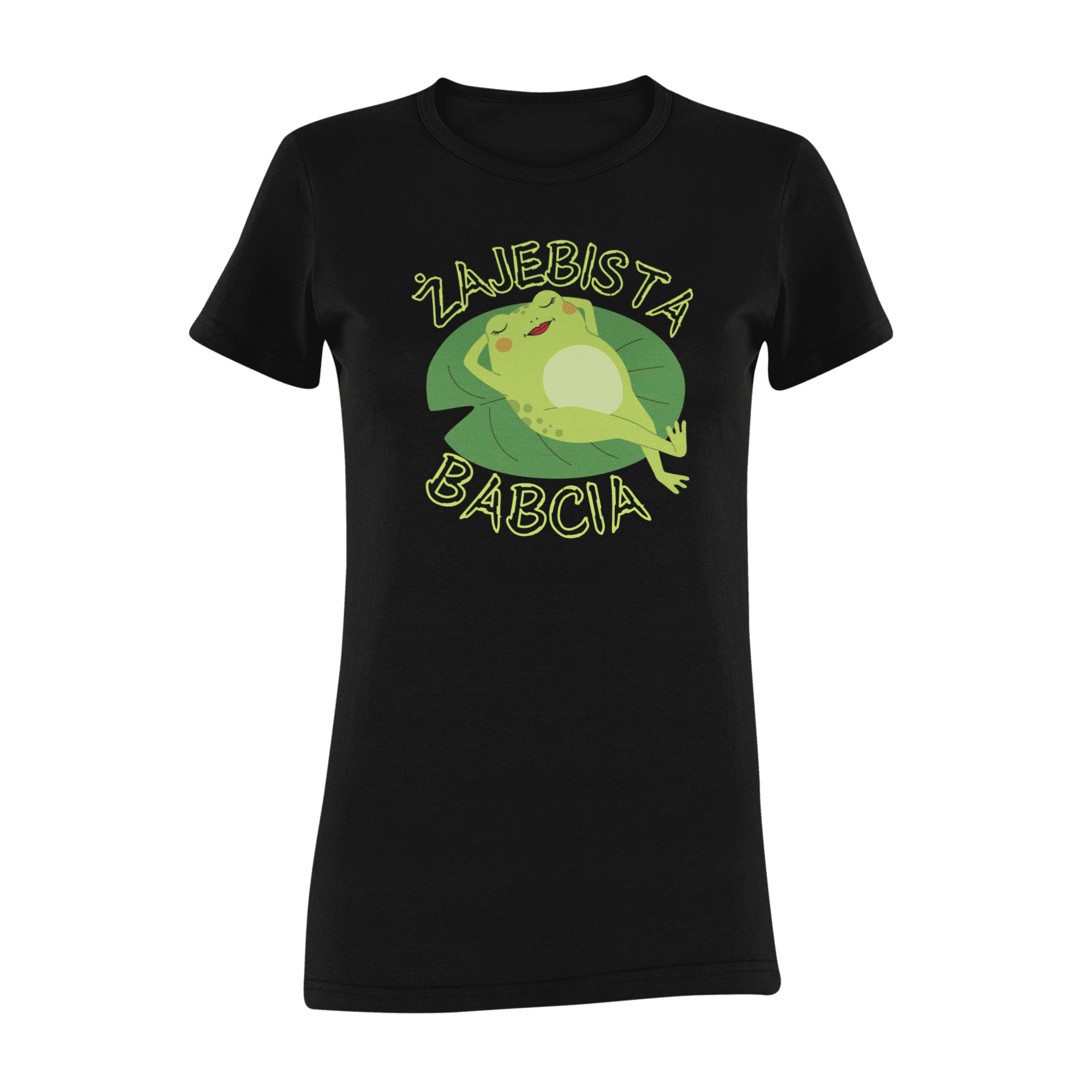 ghosted-mockup-featuring-a-long-women-s-t-shirt-42396-r-el2 (30) ŻAJEBISTA BABCIA- koszulka z nadrukiem - obrazek 1