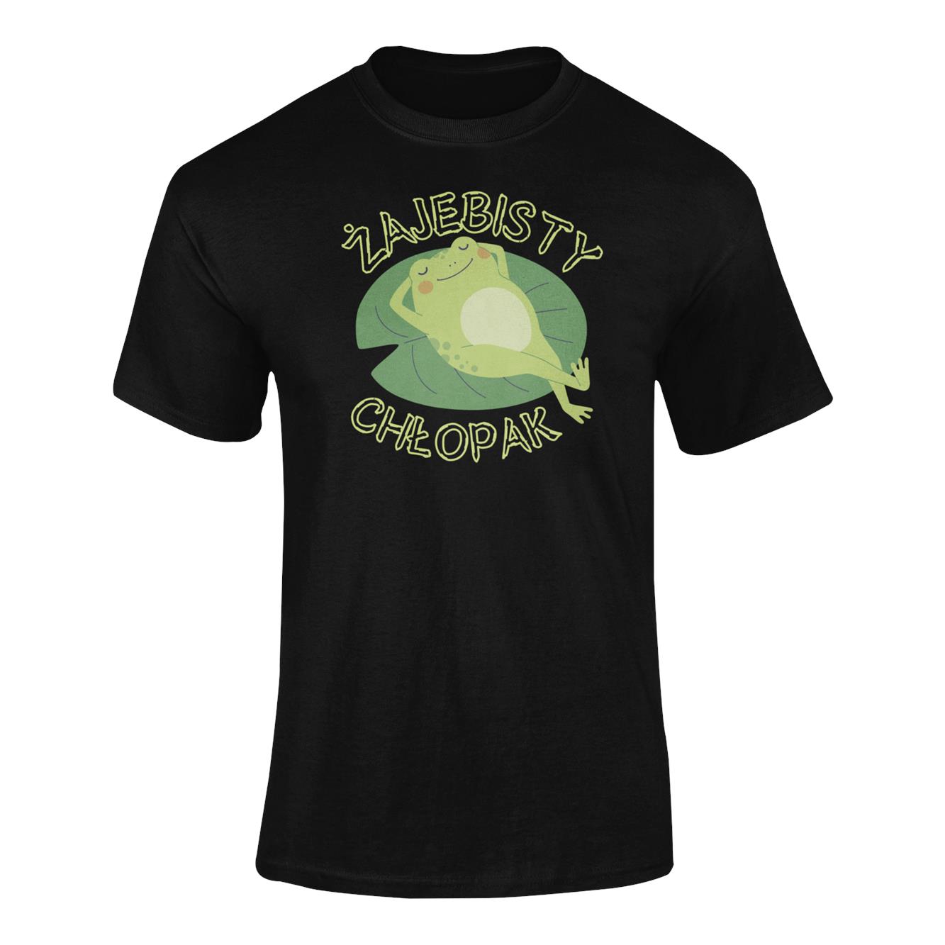 mockup-of-a-ghosted-t-shirt-against-a-customizable-background-41343-r-el2 (56) ŻAJEBISTY CHŁOPAK- koszulka z nadrukiem - obrazek 1