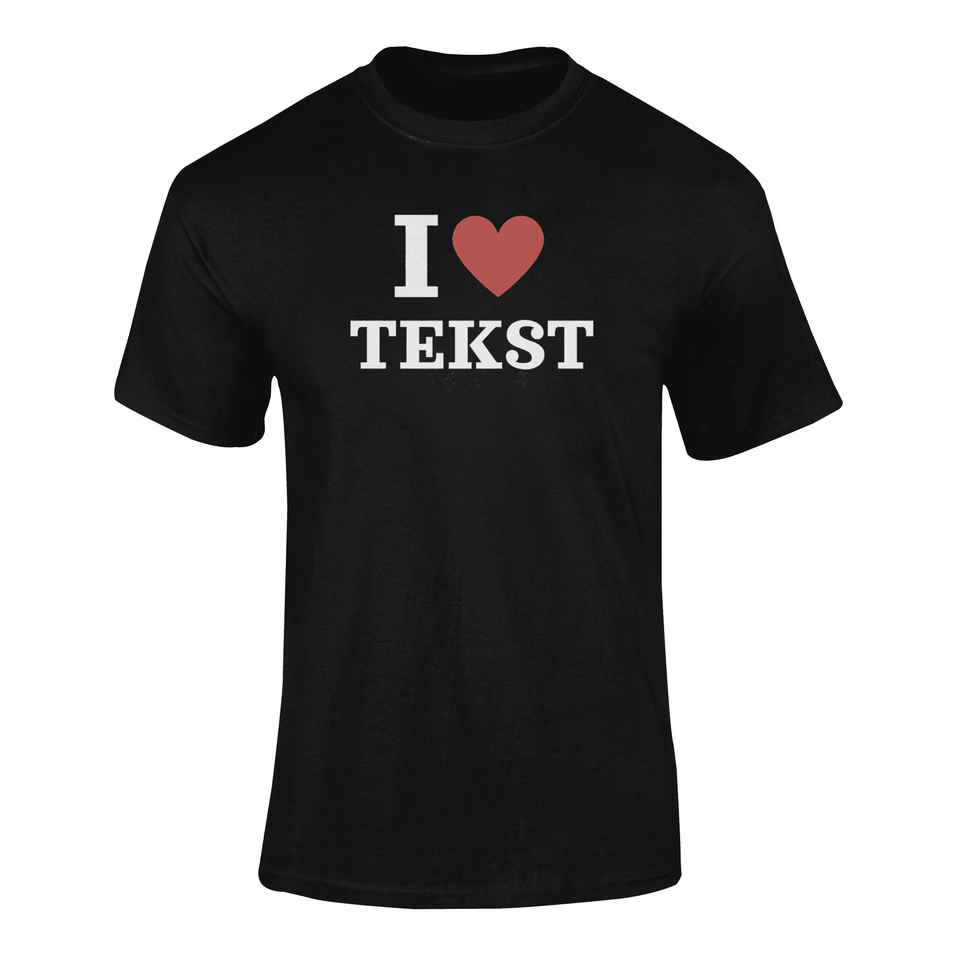 mockup-of-a-ghosted-t-shirt-against-a-customizable-background-41343-r-el2 (89) I LOVE+ TWÓJ TEKST- koszulka z nadrukiem - obrazek 1